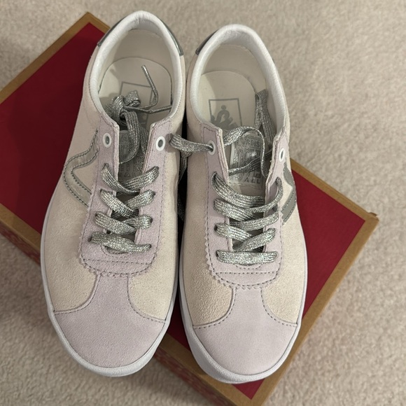 Vans Women's White and Silver Sneakers - Picture 9 of 9